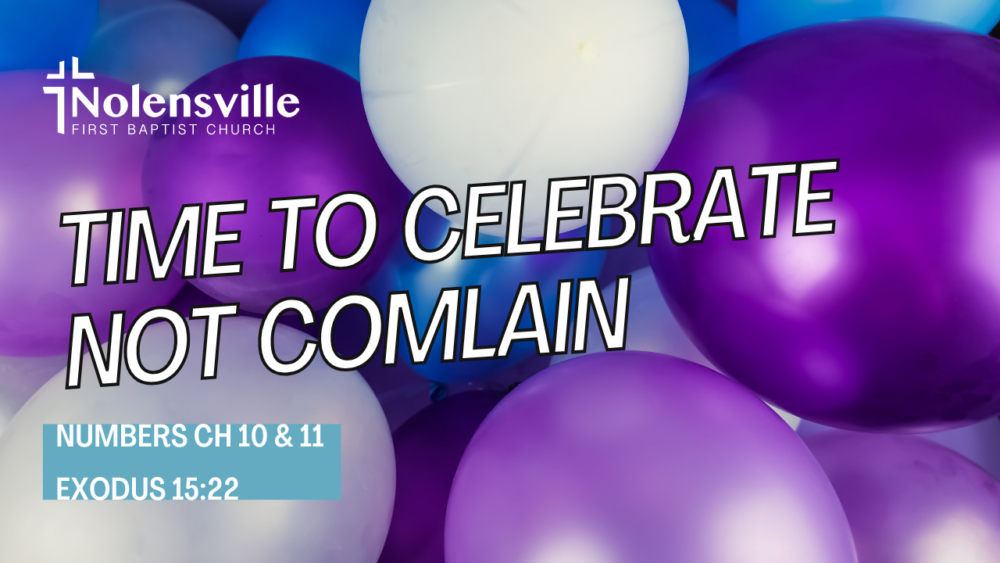 Time to celebrate! Not complain Image